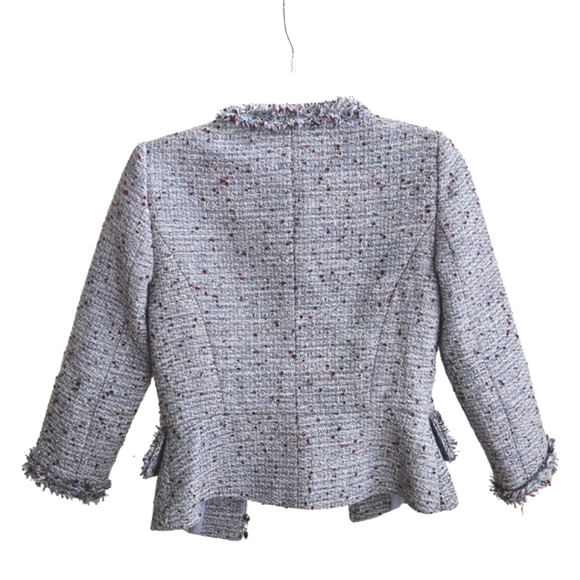 Sandra Angelozzi - lovely lilac tweed crop blazer - us size 0 - Picture 2 of 3